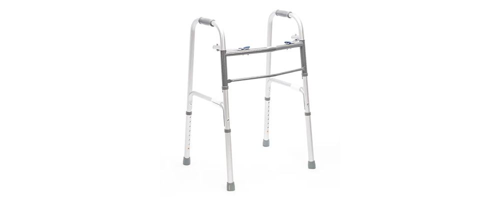 Protekt&reg; Two-Button Folding Steel Walker
